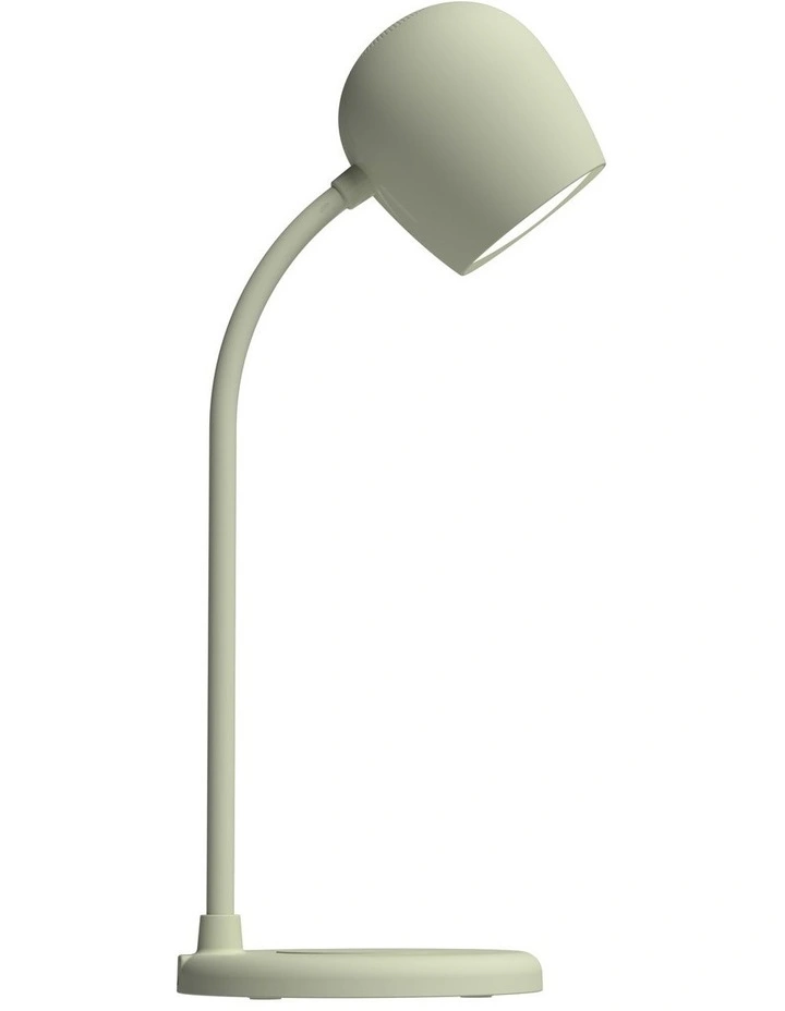 Kreafunk Ellie Lamp W/ Qi Charger And Bluetooth Speaker - Dusty Olive image 2