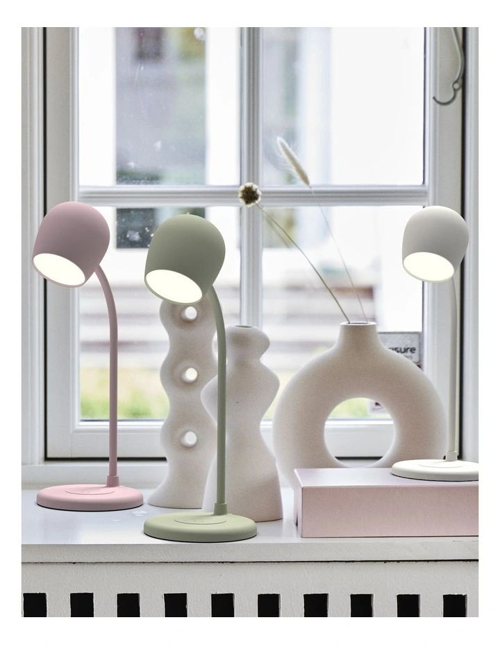 Kreafunk Ellie Lamp W/ Qi Charger And Bluetooth Speaker - Dusty Olive image 3