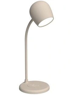Kreafunk Ellie Lamp W/ Qi Charger And Bluetooth Speaker - Ivory Sand