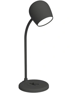 Kreafunk Ellie Lamp W/ Qi Charger And Bluetooth Speaker - Black