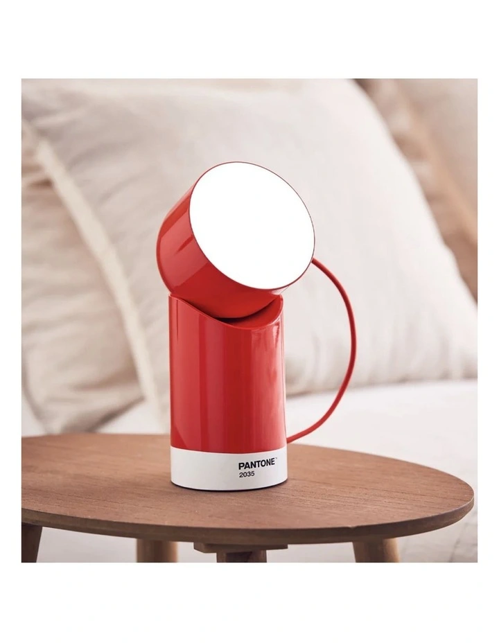 Lexon Orbe Portable Led Lamp With Moving Head PANTONE - 2035 Red image 4