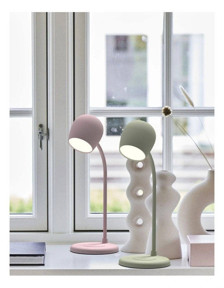Kreafunk Ellie Lamp W/ Qi Charger And Bluetooth Speaker - Dusty Rose image 3