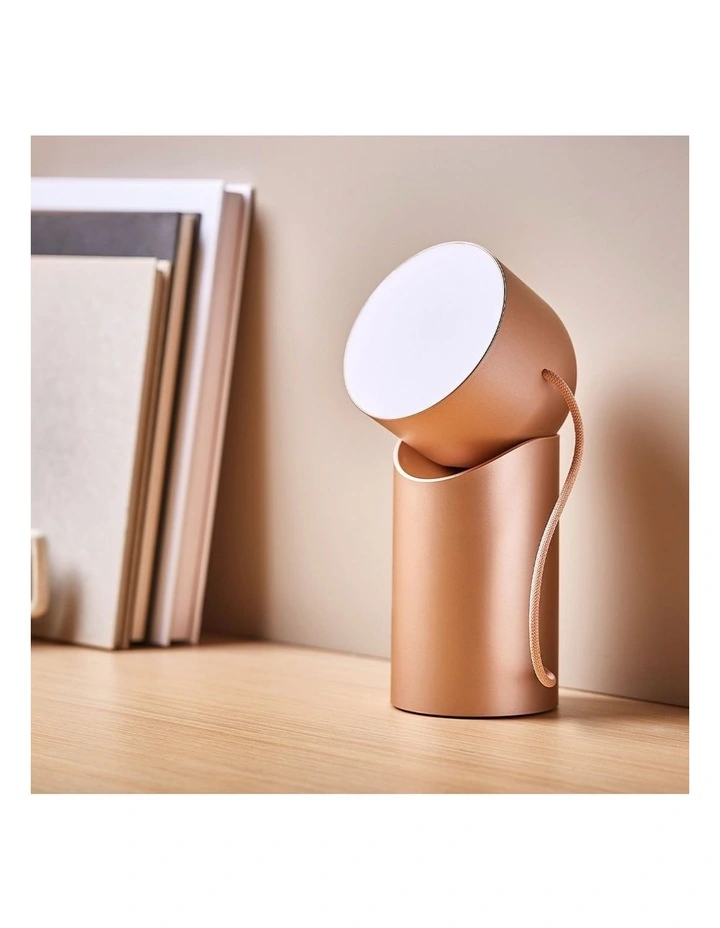 Lexon Orbe Portable Led Lamp With Moving Head - Gold image 6