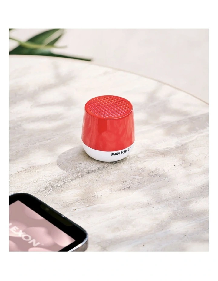 Lexon Mino Mini Bluetooth Speaker PANTONE - 2035 Red image 2