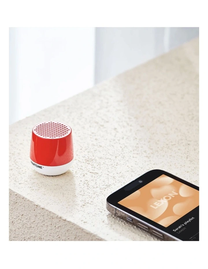 Lexon Mino Mini Bluetooth Speaker PANTONE - 2035 Red image 4