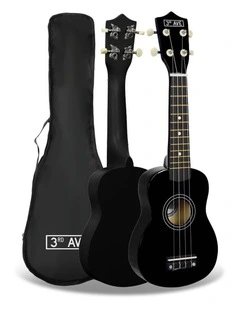 3rd Avenue Soprano Ukulele - Black
