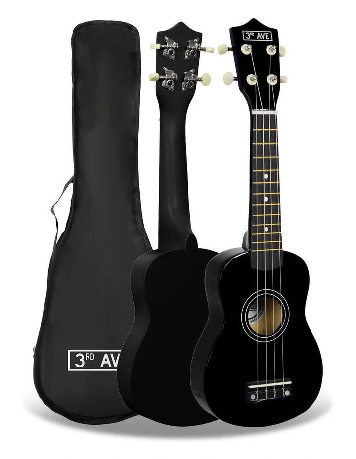 3rd Avenue Soprano Ukulele - Black image 1