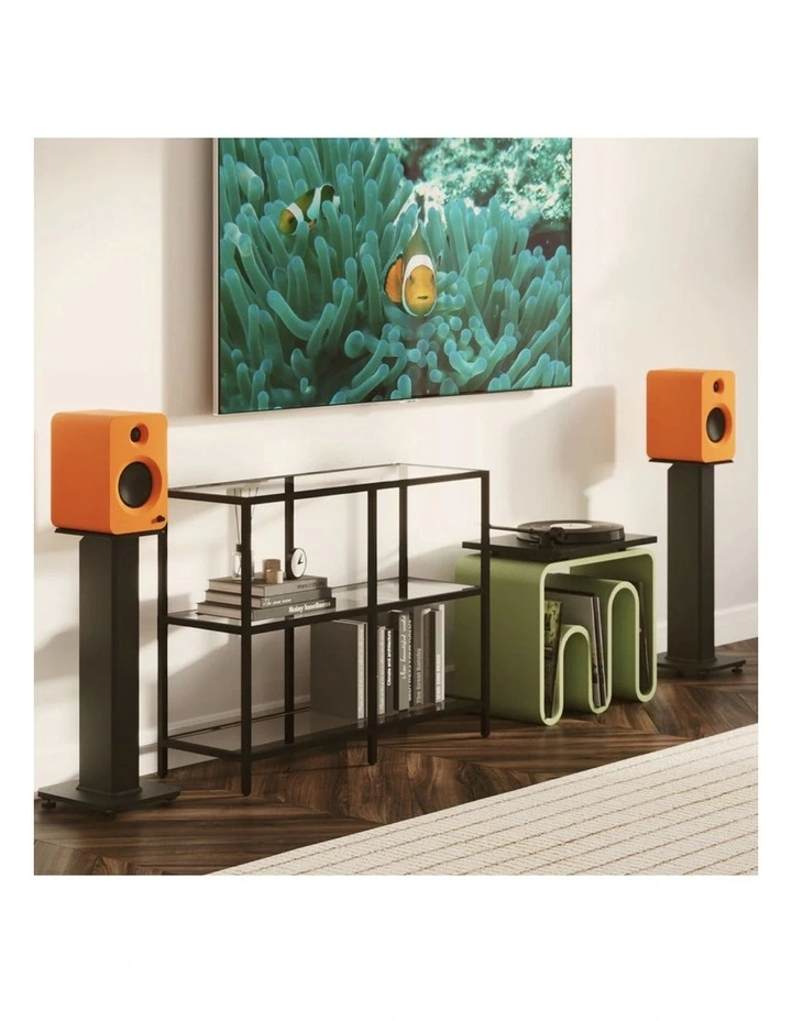 Kanto SX30W 30 Tall Fillable Speaker Stands with Isolation Feet - Pair, White image 2