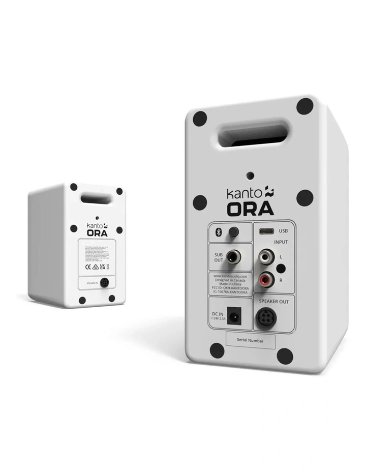 Kanto ORA4 140W Powered Reference Speakers with USB-C Input and Bluetooth - White, Pair image 4
