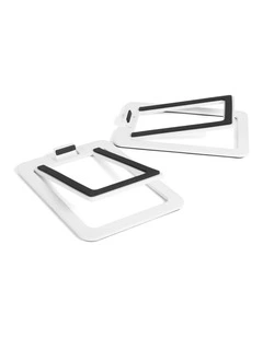 Kanto S2W Angled Desktop Speaker Stands for Small Speakers - Pair, White