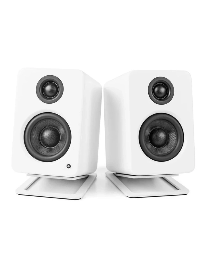 Kanto S2W Angled Desktop Speaker Stands for Small Speakers - Pair, White image 4