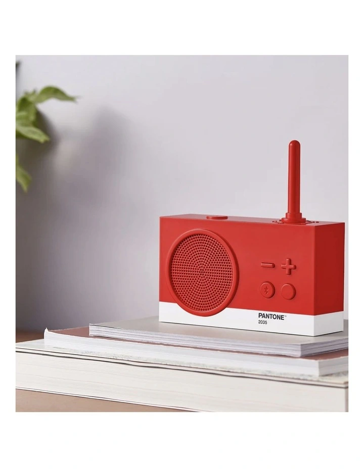 Lexon Thykho 3 Fm Radio & Bluetooth Speaker PANTONE -2035 Red image 3