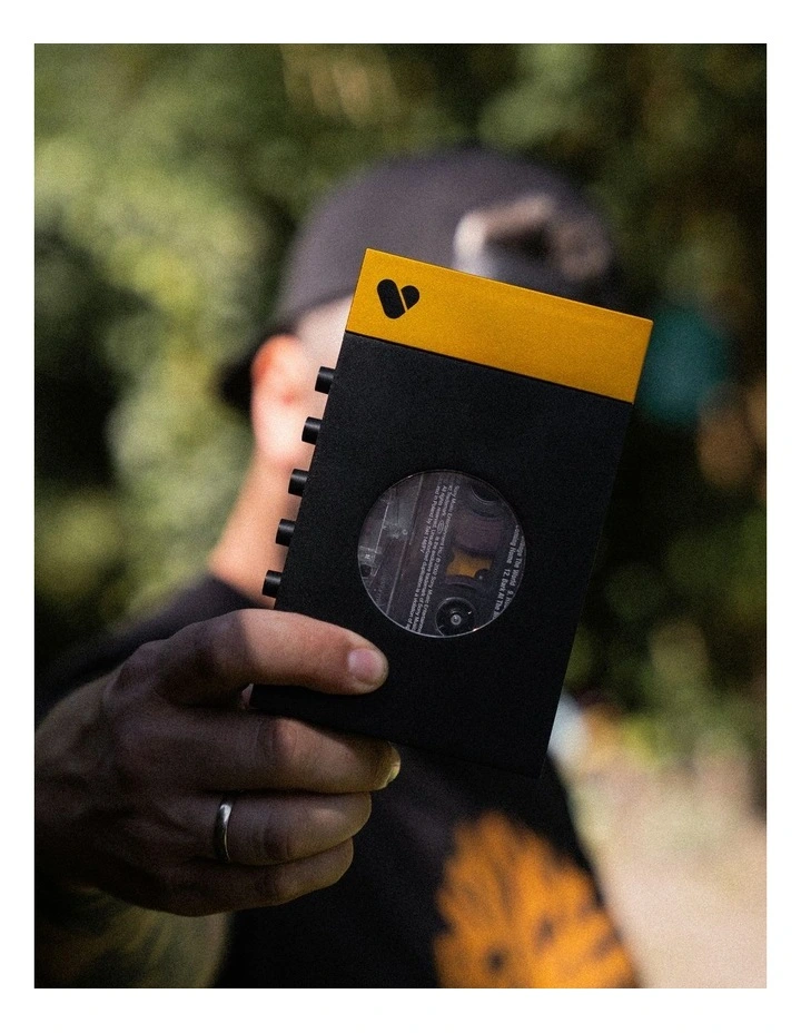 We Are Rewind Portable Cassette Player & Recorder - Amy, Black & Yellow image 6
