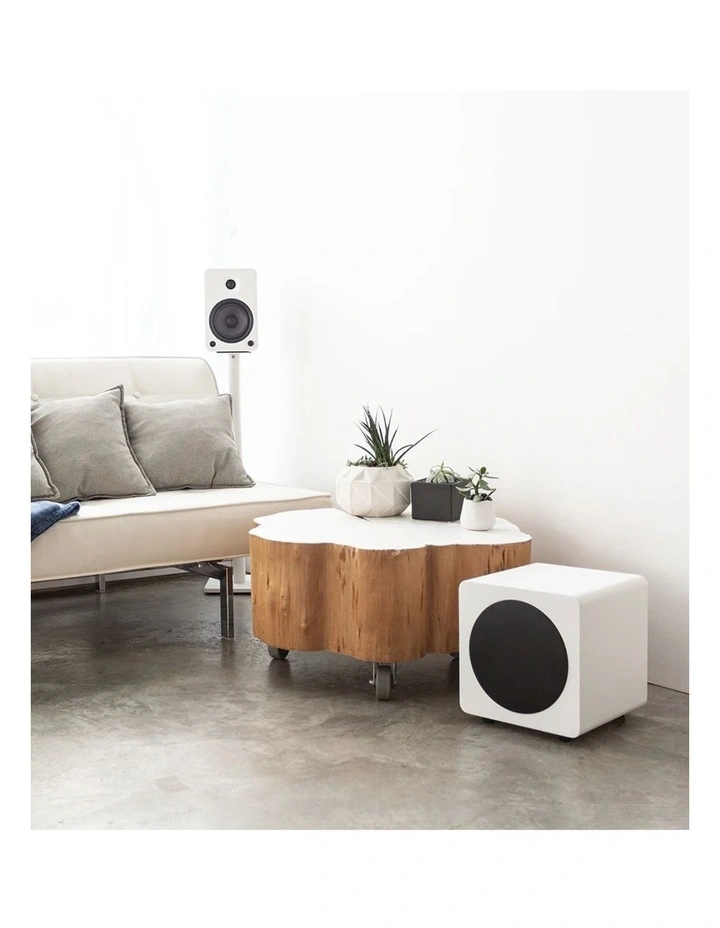 Kanto SUB8 300W 8 Sealed Powered Subwoofer, Matte White image 4