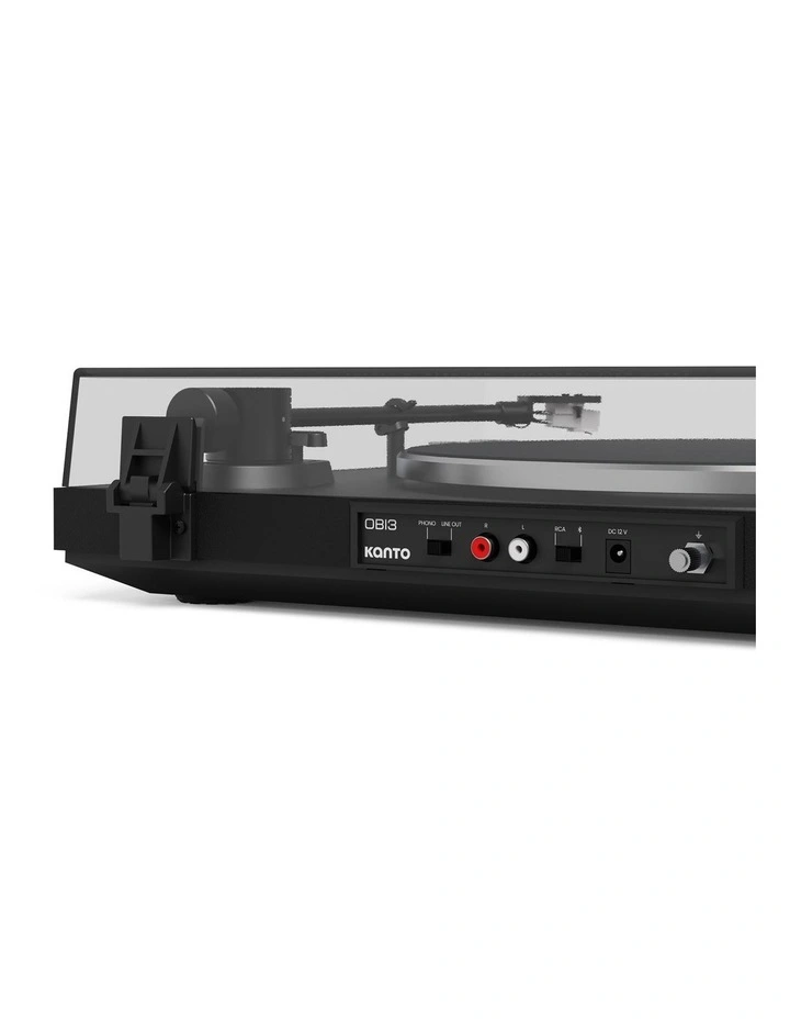 Kanto OBI3 Turntable - Matte Black with Kanto ORA 100W Powered Speakers - Black Bundle image 4