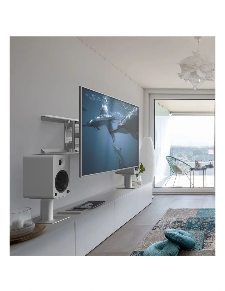 Kanto SP6HDW 6 Tall Universal Desktop Speaker Stand - Pair, White image 2