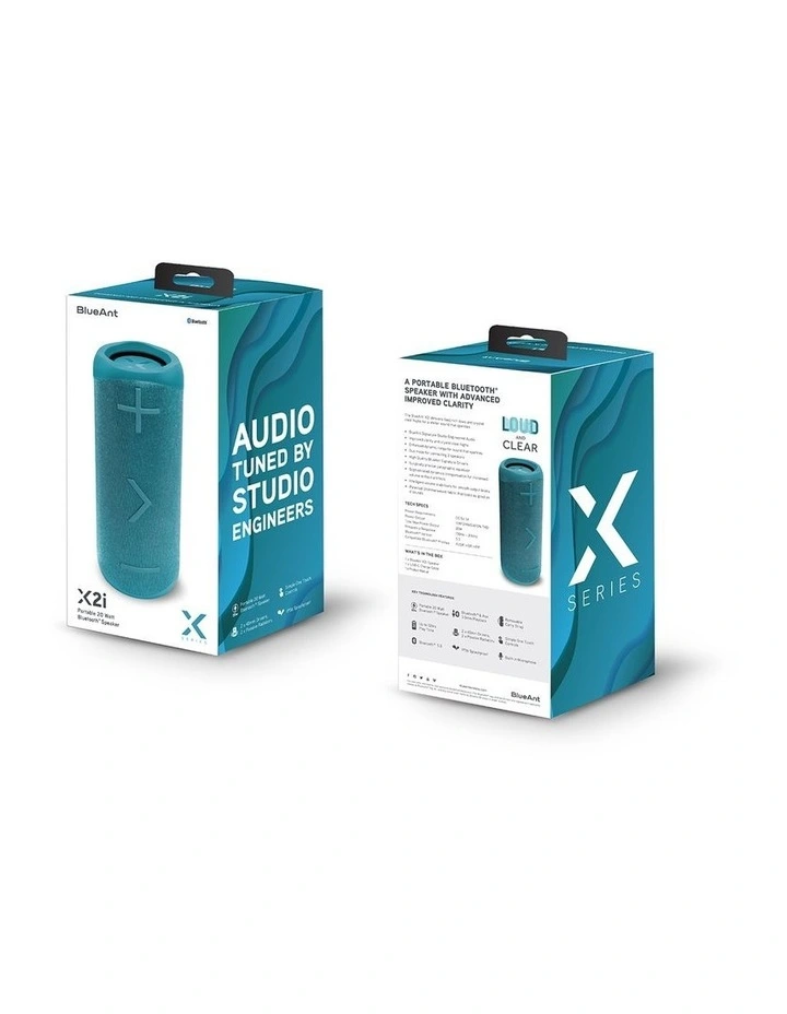 BlueAnt X2i Portable 20-Watt Bluetooth Speaker - Ocean Blue image 5