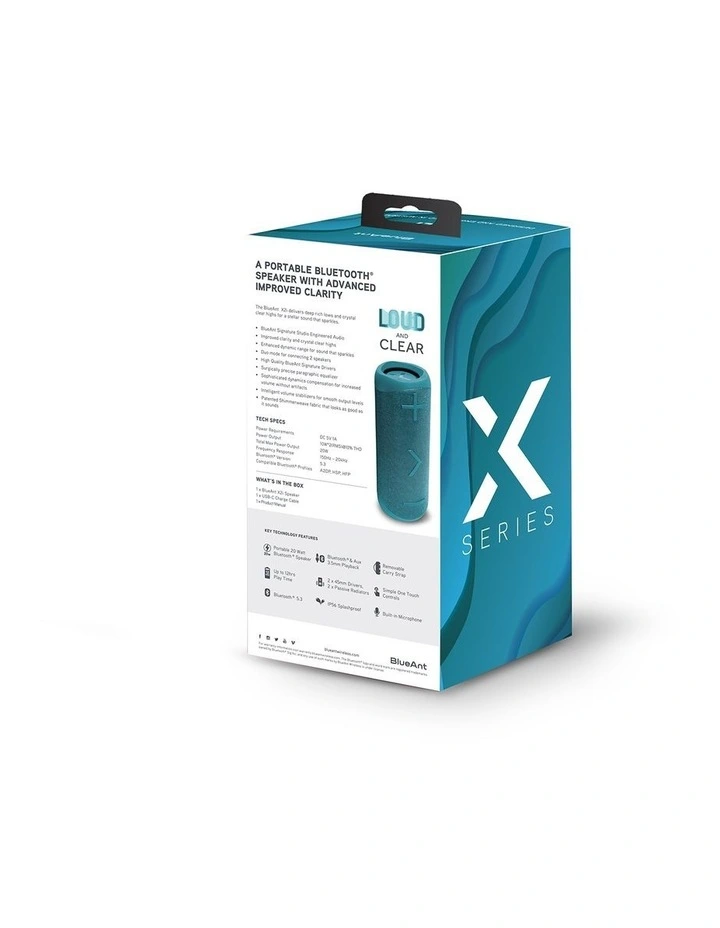 BlueAnt X2i Portable 20-Watt Bluetooth Speaker - Ocean Blue image 6