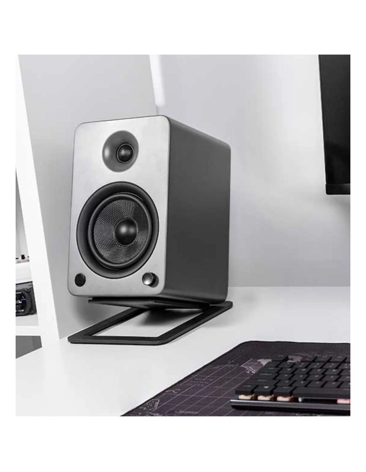 Kanto S6 Angled Desktop Speaker Stands for Large Speakers - Pair, Black image 2