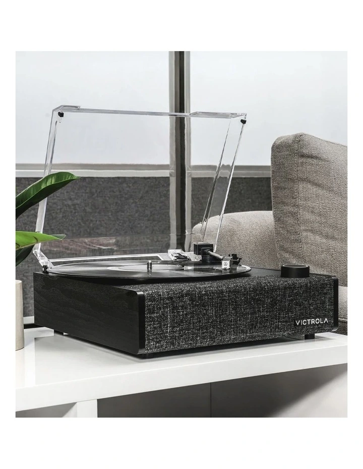 Victrola Eastwood II Turntable - Black Gadhouse Vinyl Rack Bundle - Black image 5