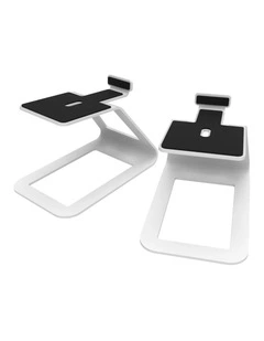 Kanto SE4W Elevated Desktop Speaker Stands for Midsize Speakers - Pair, White