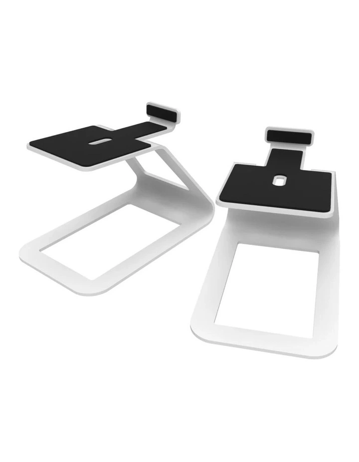 Kanto SE4W Elevated Desktop Speaker Stands for Midsize Speakers - Pair, White image 1