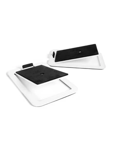Kanto S4W Angled Desktop Speaker Stands for Midsize Speakers - Pair, White