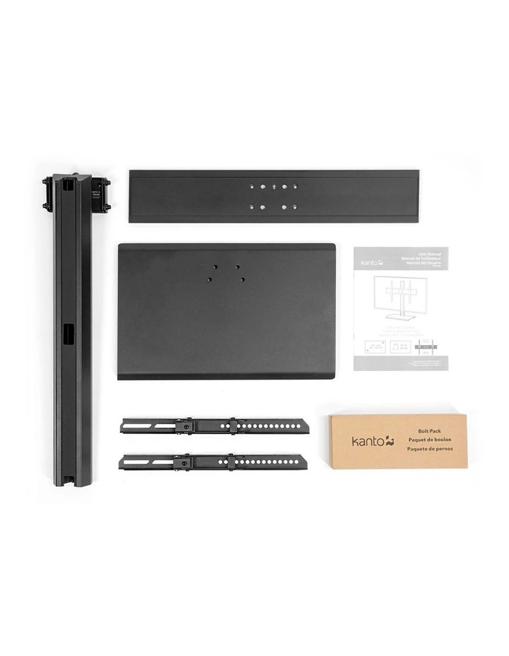 Kanto TTS100 Height Adjustable and Swivelling Tabletop TV Stand for 37 - 75 TVs image 5