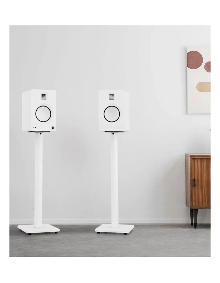 Kanto SP26PLW 26 Tall Bookshelf Speaker Floor Stands - Pair, White image 2