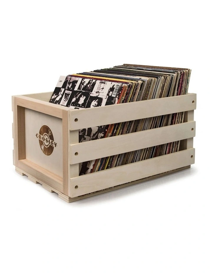 Victrola Eastwood II Turntable - Black Bundled Record Storage Crate image 2
