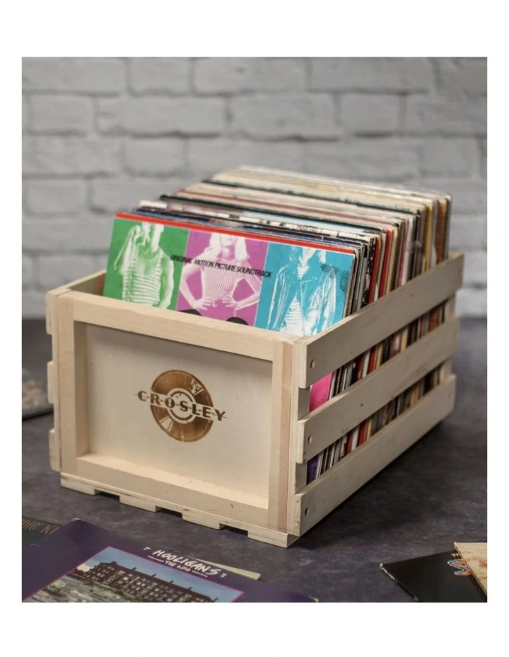 Victrola Eastwood II Turntable - Black Bundled Record Storage Crate image 3