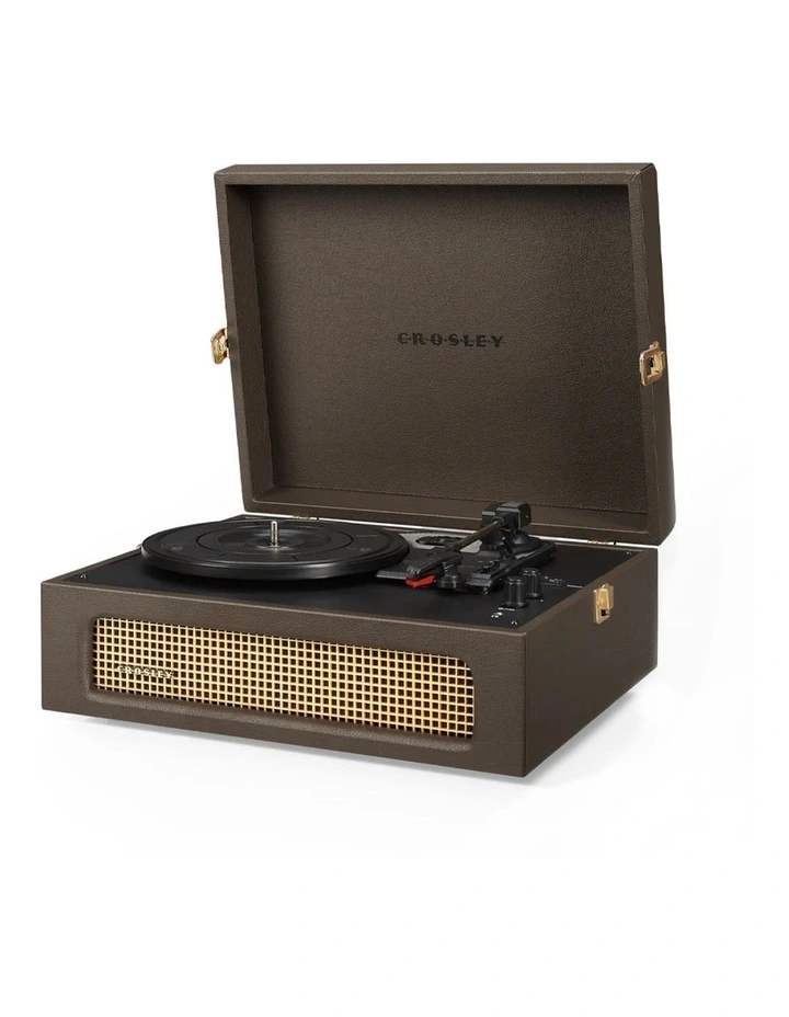 Crosley Voyager Bluetooth Portable Turntable - Cocoa Bundled Record Storage Crate image 3