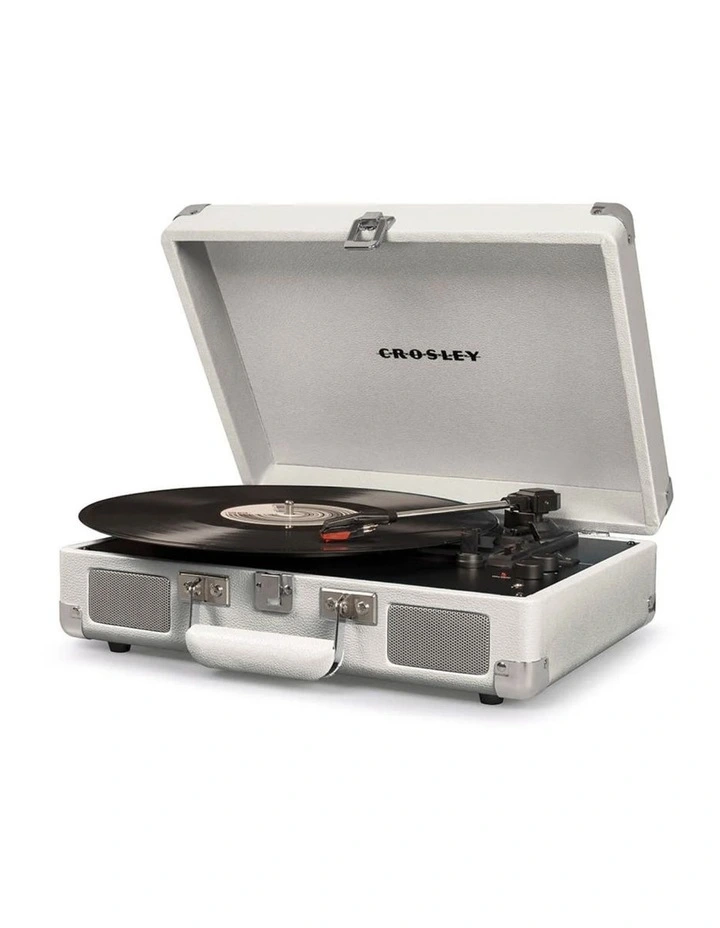 Crosley Cruiser Bluetooth Portable Turntable - White Sands   Crosley Entertainment Stand Bundle image 3