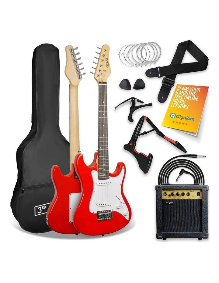 3rd Avenue Electric Guitar Pack - Red image 1