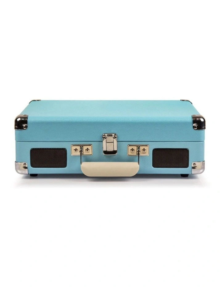 Crosley Cruiser Bluetooth Portable Turntable - Turquoise Bundled Crosley Record Storage Crate image 4
