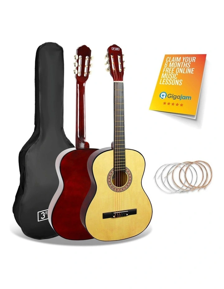 3rd Avenue Full Size Classical Guitar Pack - Natural image 1