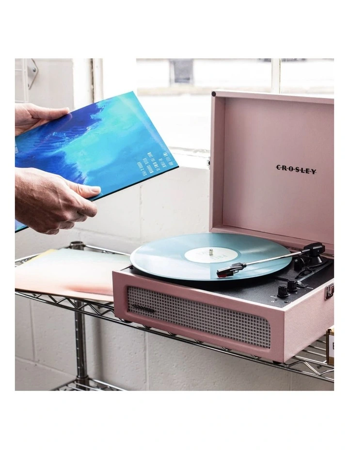 Crosley Voyager Bluetooth Portable Turntable Entertainment Stand Bundle - Amethyst image 5