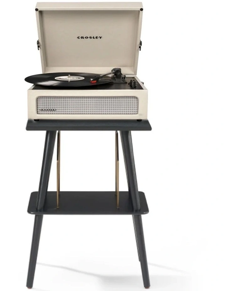 Crosley Voyager Bluetooth Portable Turntable   Entertainment Stand Bundle - Dune image 1