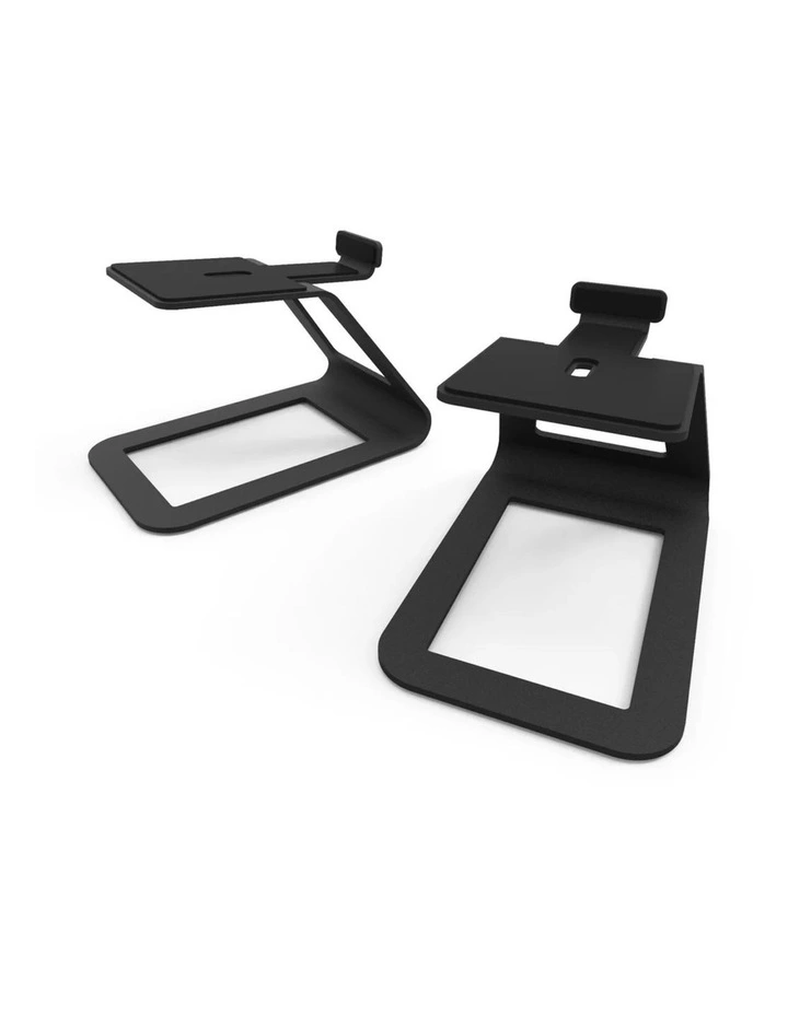 Kanto SE4 Elevated Desktop Speaker Stands for Midsize Speakers - Pair, Black image 1