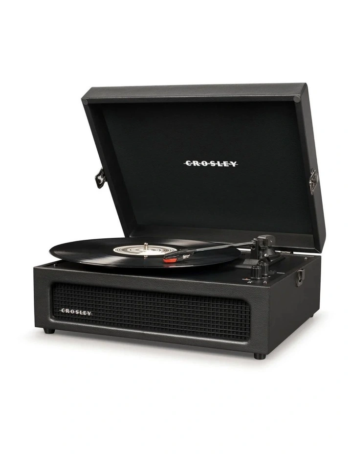 Crosley Voyager Bluetooth Portable Turntable Entertainment Stand Bundle - Black image 3