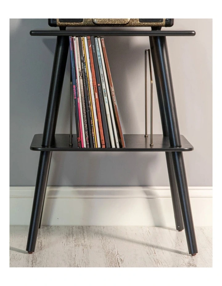 Crosley Voyager Bluetooth Portable Turntable Entertainment Stand Bundle - Black image 4