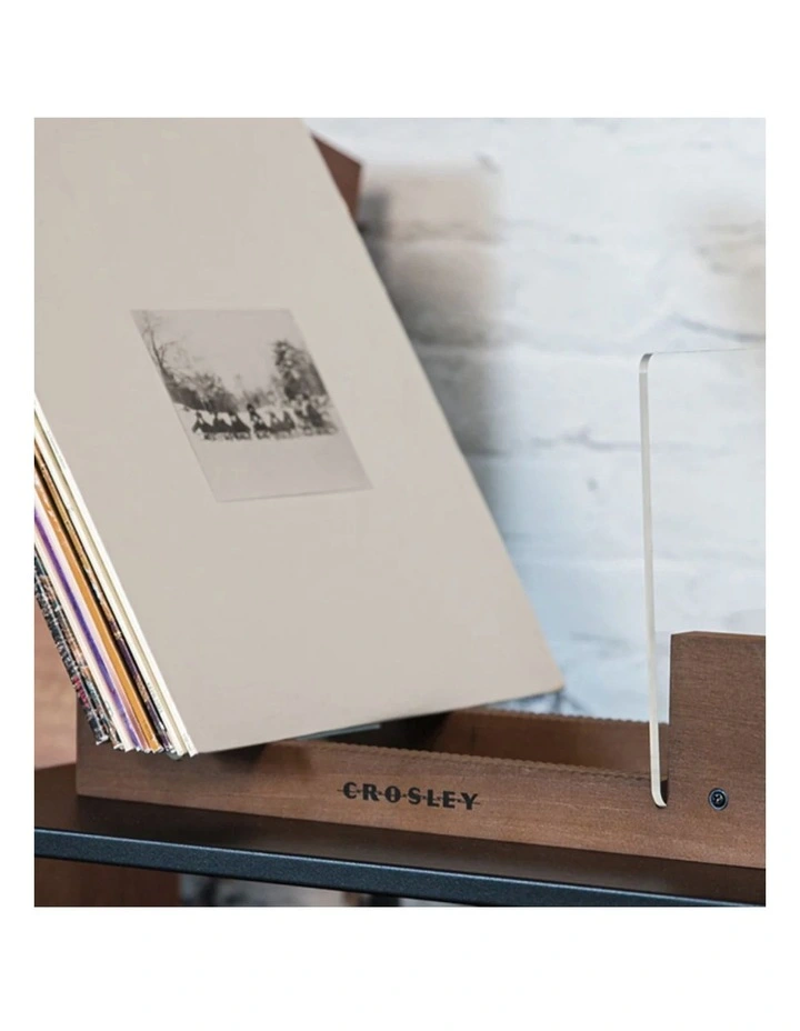 Crosley Voyager Bluetooth Portable Turntable - Floral Bundled Crosley Record Storage Display Stand image 4
