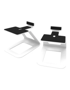Kanto SE6W Elevated Desktop Speaker Stands for Large Speakers - Pair, White