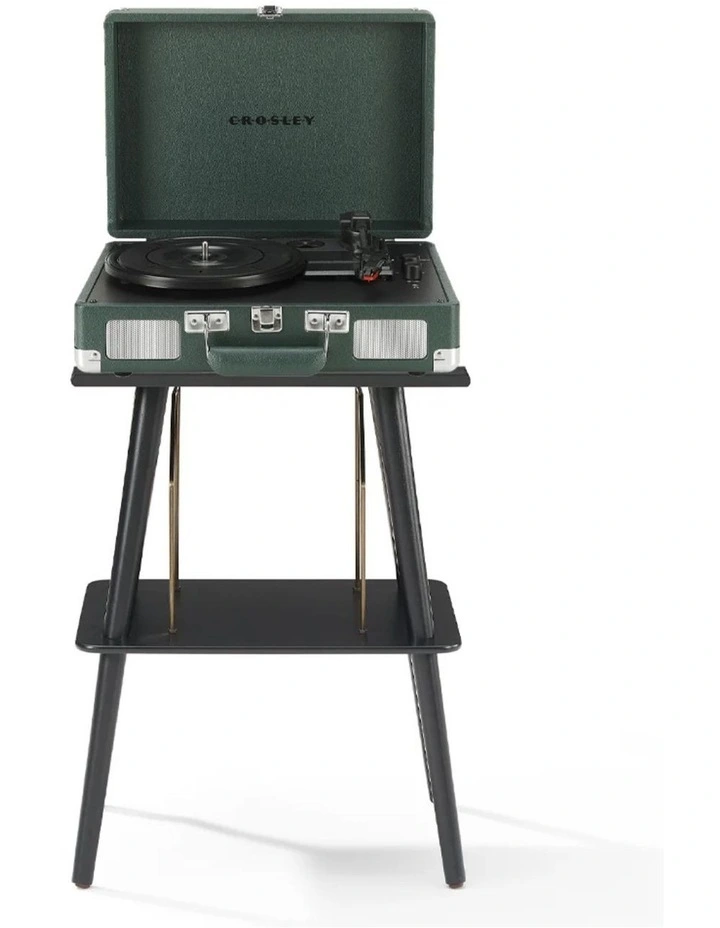 Crosley Cruiser Bluetooth Portable Turntable - Emerald Green Crosley Entertainment Stand Bundle image 1