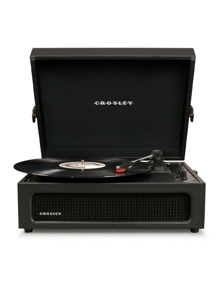 Crosley Voyager Bluetooth Portable Turntable - Black Bundled Crosley Record Storage Display Stand image 3