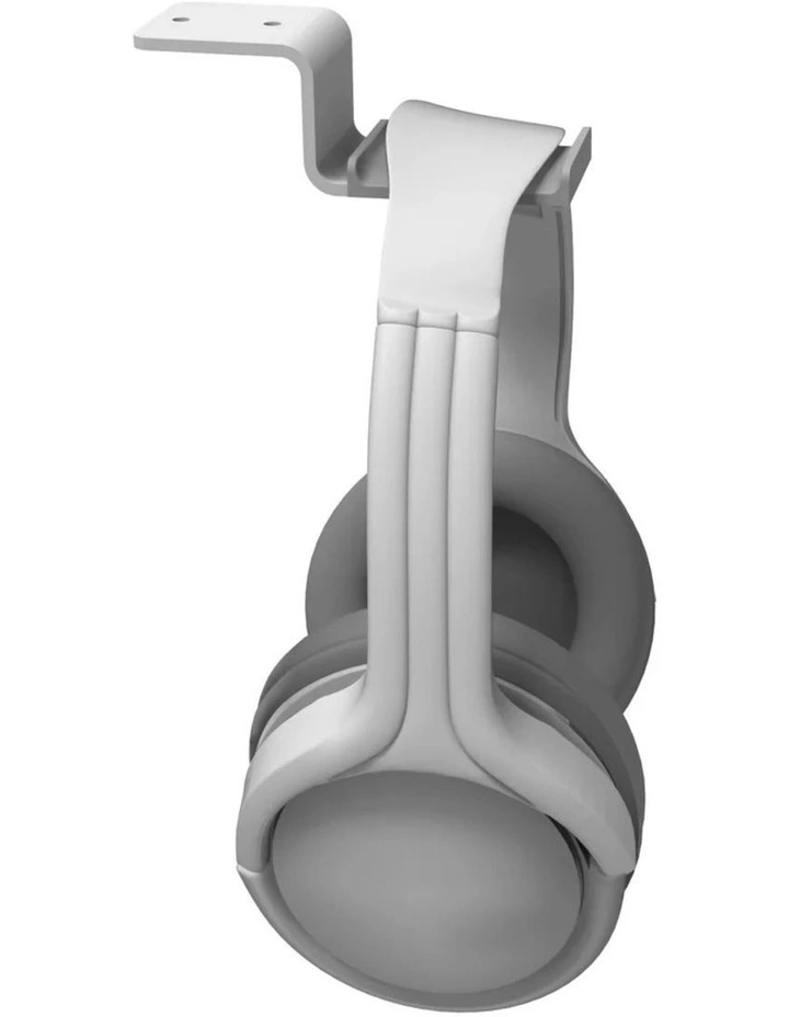 Kanto HHW Universal Under Desk Headphone Hook, White image 3