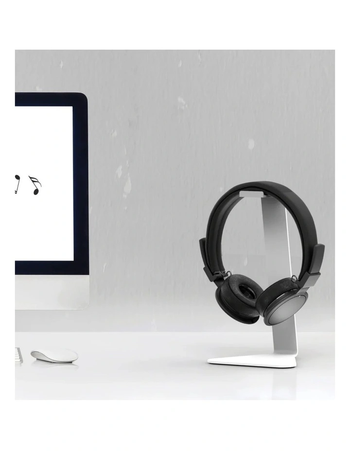 Kanto H1W Universal Desktop Headphone Stand, White image 5