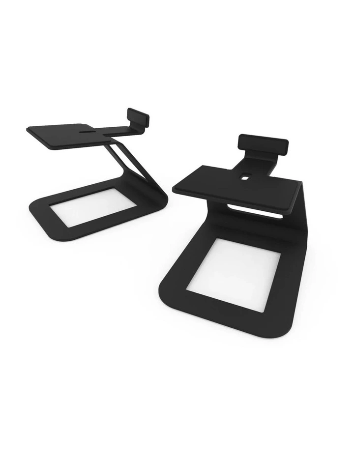 Kanto SE6 Elevated Desktop Speaker Stands for Large Speakers - Pair, Black image 1