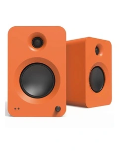 Kanto REN 200W Powered Bookshelf Speakers - Matte Orange
