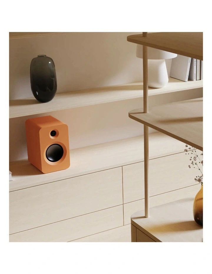 Kanto REN 200W Powered Bookshelf Speakers - Matte Orange image 3